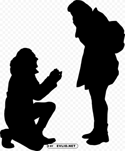 Proposal Silhouette PNG Images With Alpha Transparency Free