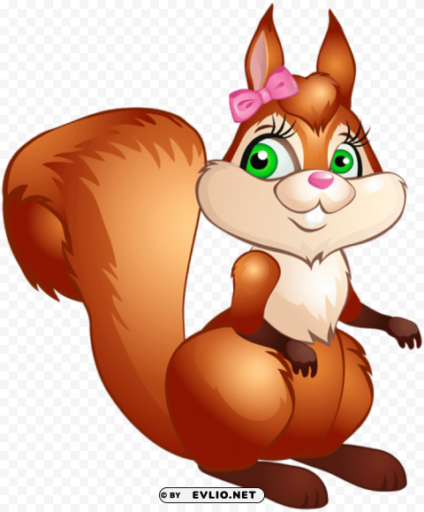 squirrel cartoon Isolated Item in Transparent PNG Format