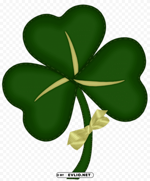 st patrick shamrock with yellow bow PNG images without restrictions