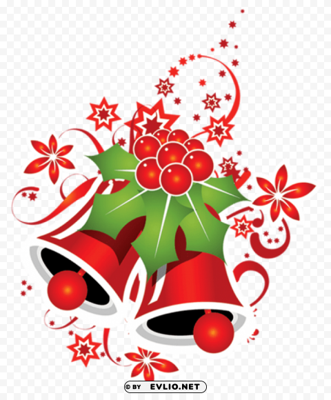 christmas red bells Isolated Design in Transparent Background PNG