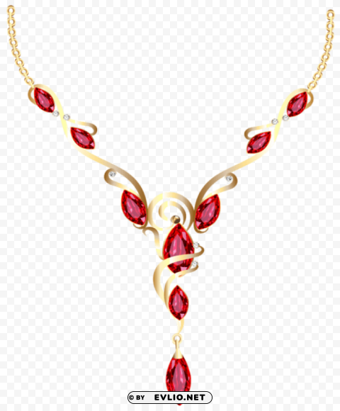 gold diamond necklace Transparent Background PNG Isolated Illustration