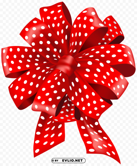red dotted bow Isolated Graphic on HighQuality Transparent PNG