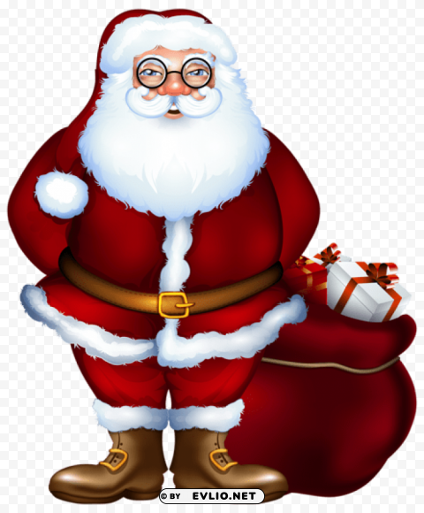 santa claus PNG with transparent overlay