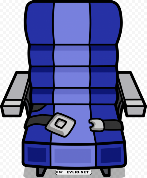 airplane seat cartoon Isolated Design Element in Transparent PNG