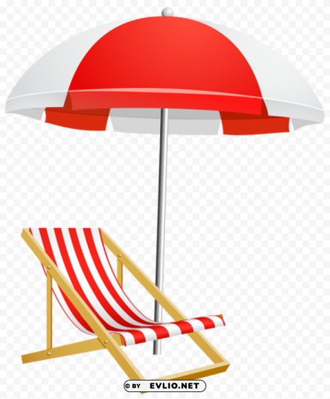 beach umbrella and chair transparent PNG images with no background necessary