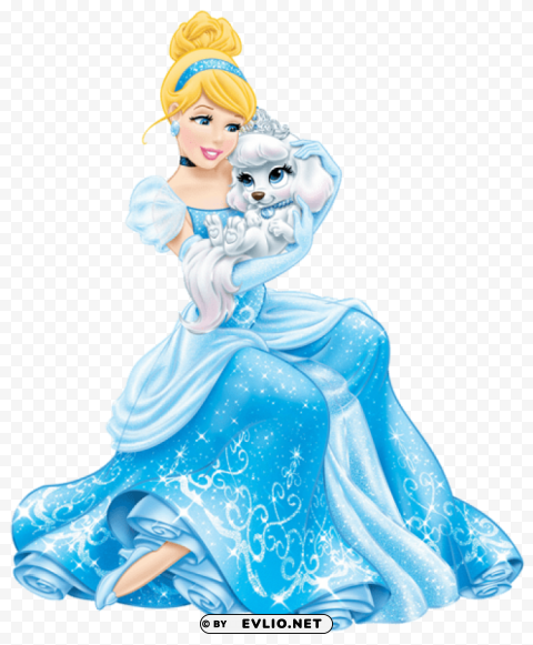 disney princess cinderella with cute puppy transparent PNG files with alpha channel