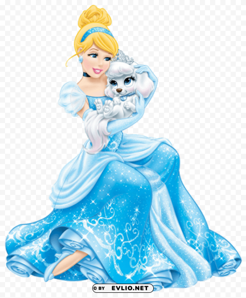 Disney Princess Cinderella With Cute Puppy Transparent PNG Files With Alpha Channel