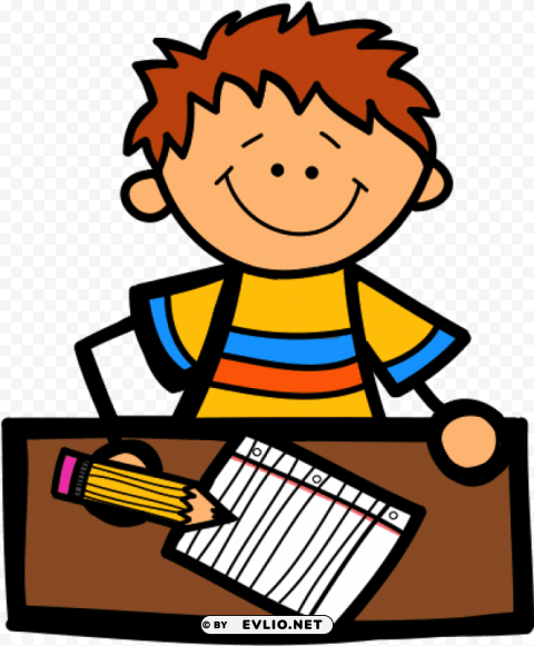 kid writing Isolated Object in HighQuality Transparent PNG