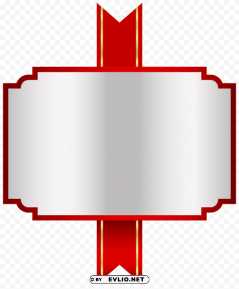 red white label Transparent PNG Isolated Graphic Design