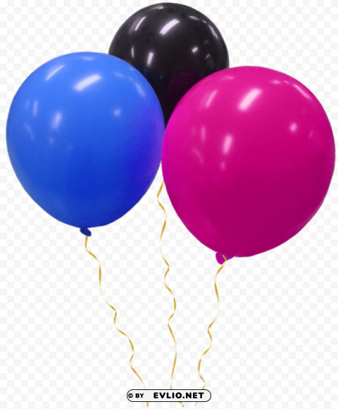  three balloons PNG images with transparent elements