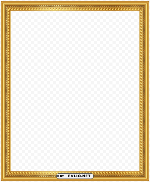 gold deco frame Isolated Item with Transparent PNG Background