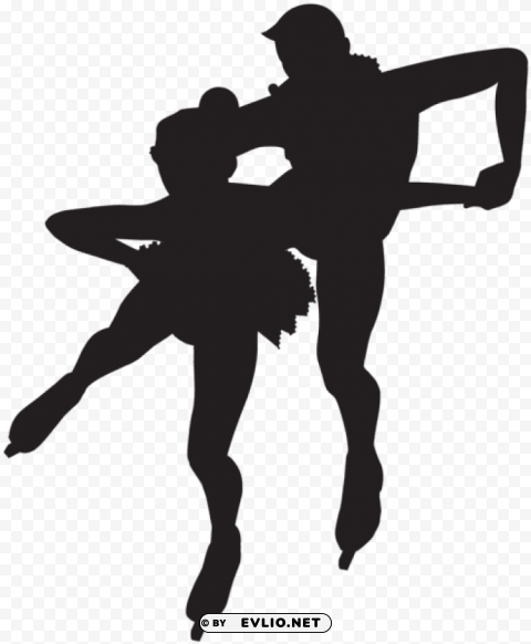 Transparent ice skaters silhouette Free PNG images with alpha channel set PNG Image - ID 90013aa2