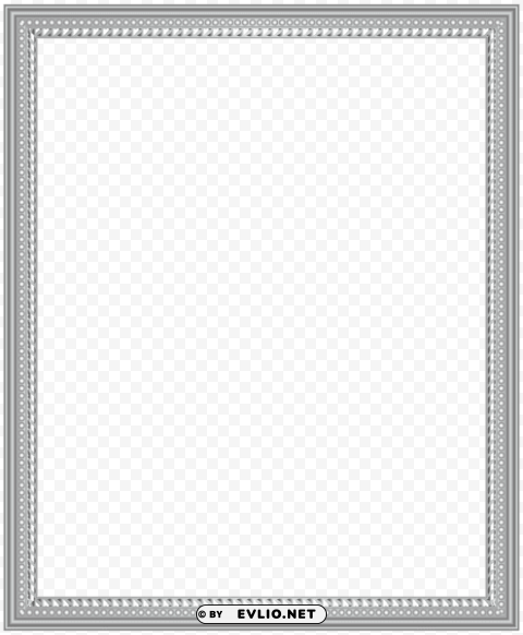 silver deco frame Isolated Object in HighQuality Transparent PNG