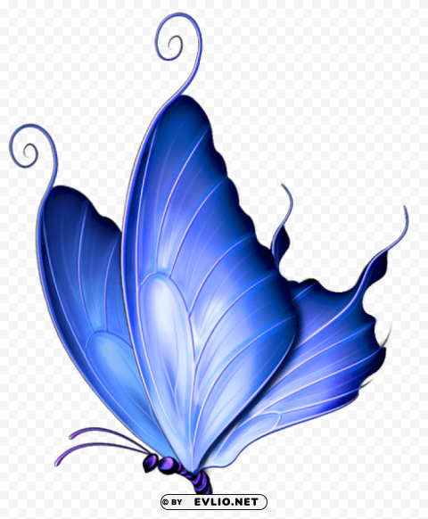  blue deco butterfly HighResolution PNG Isolated on Transparent Background