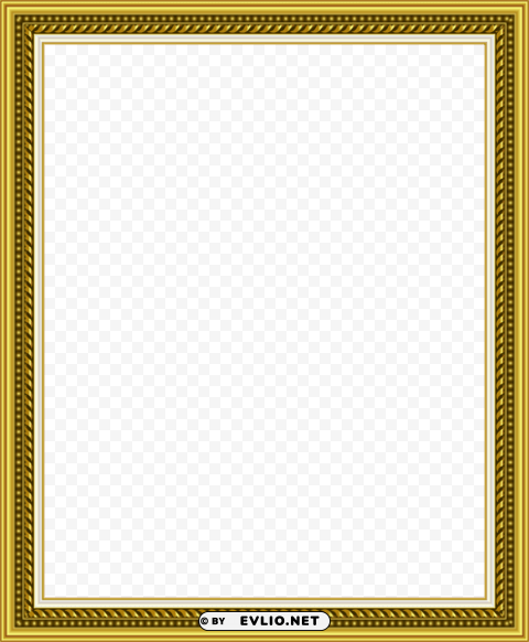 Transparent Goldenframe Isolated Graphic Element In HighResolution PNG