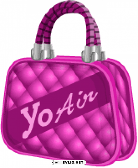 yoair quilted bag purple PNG images for advertising