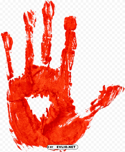 Hand With Blood Clear PNG File