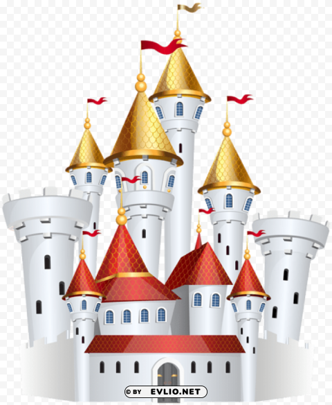 castle Isolated Artwork with Clear Background in PNG