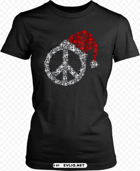 eace sign hippie christmas t-shirt - idgaf for president ladies - ladies classic tee HighResolution PNG Isolated on Transparent Background