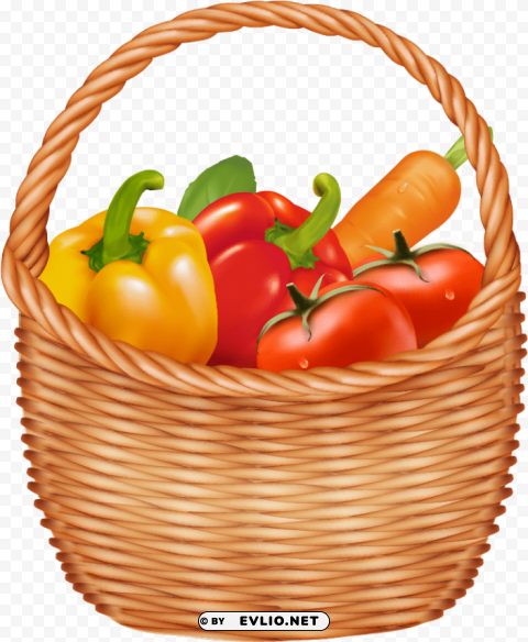 green vegetables vector basket Transparent Background PNG Isolated Illustration