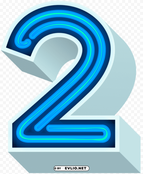 number two neon blue Free PNG images with alpha transparency comprehensive compilation
