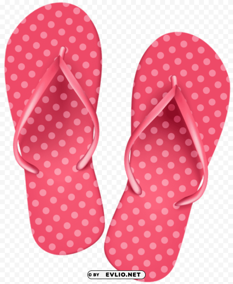 pink flip flops PNG with no bg