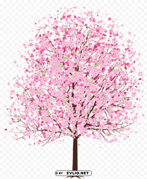 pink spring deco tree PNG with no registration needed