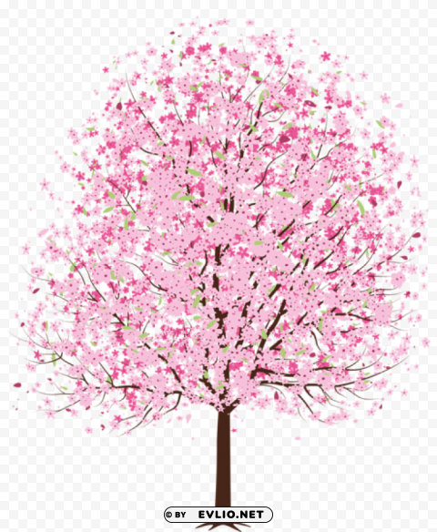 Pink Spring Deco Tree PNG With No Registration Needed