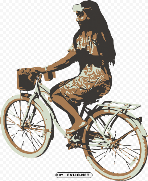 riding bike PNG with transparent bg