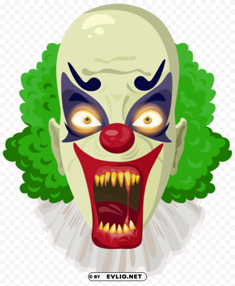 scary clown green Isolated Item with Clear Background PNG