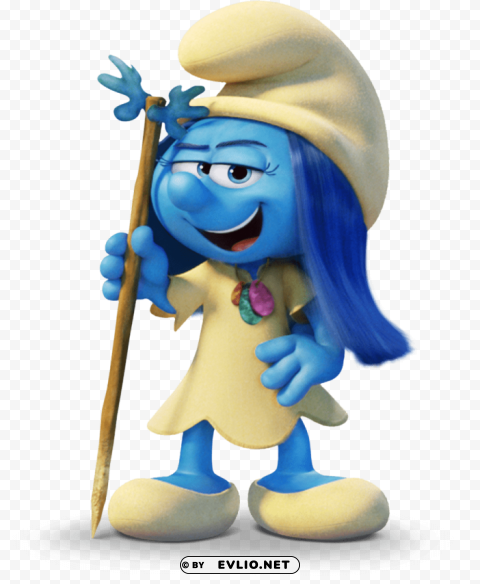 smurfette Isolated Graphic in Transparent PNG Format