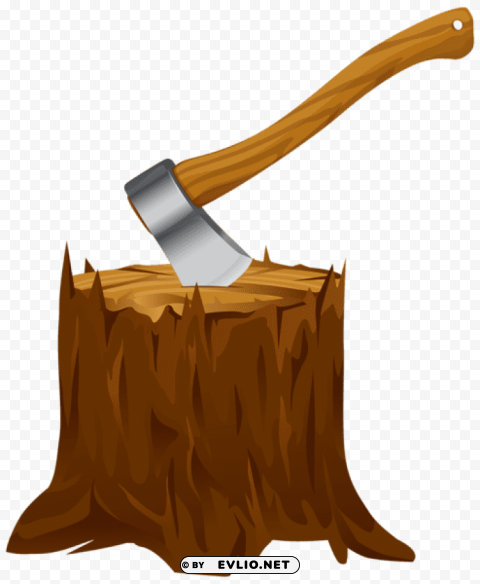 tree stump with axe PNG images with no watermark