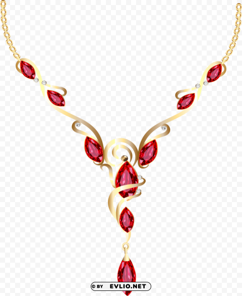gold diamond necklace Isolated Subject with Transparent PNG