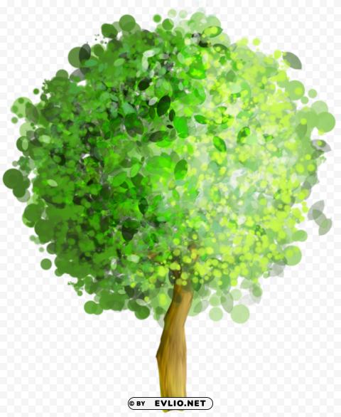 green art tree Isolated Subject with Clear Transparent PNG