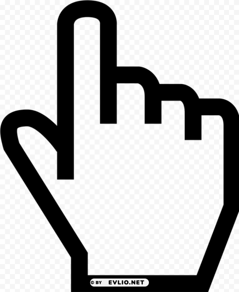 hand mouse pointer PNG for digital art