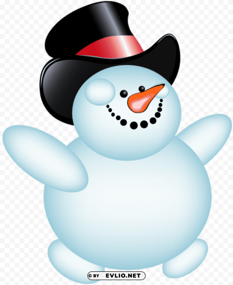 large transparent snowman Clear Background Isolated PNG Graphic