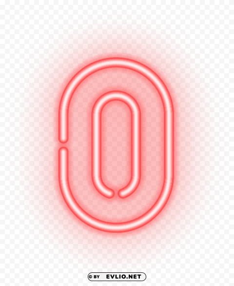 number zero neon Transparent PNG images database