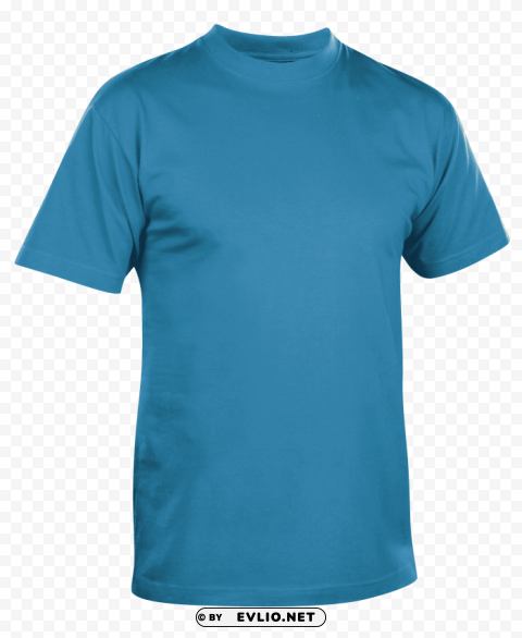 Sky Blue T-shirt Isolated Subject With Clear Transparent PNG