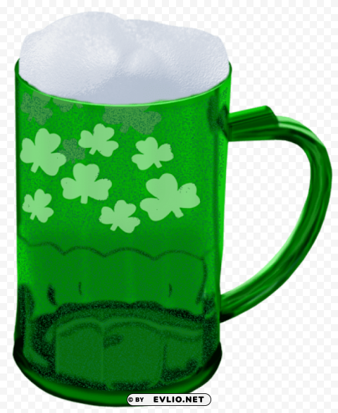st patrick green beer with shamrocks PNG graphics with alpha transparency broad collection