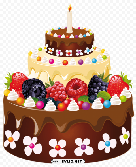 Birthday Cake With Candle Clear Background PNG Clip Arts