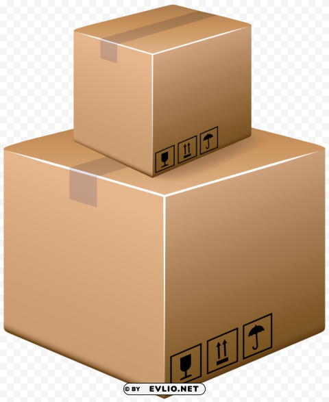 cardboard boxes Isolated Character in Clear Transparent PNG