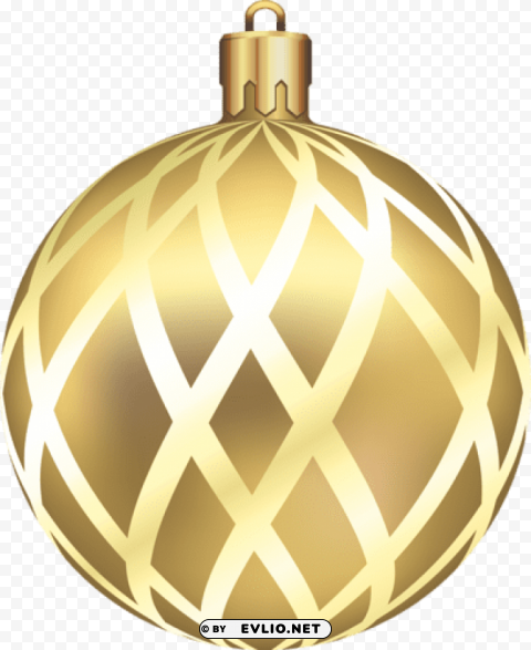 gold christmas ball PNG Image Isolated with Clear Transparency