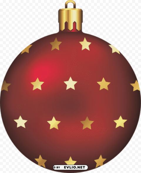 large transparent christmas ball with gold stars Clear Background Isolated PNG Graphic