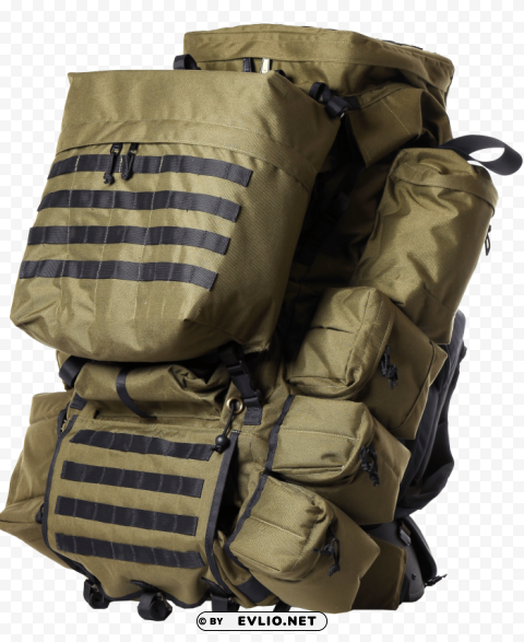 military backpack Transparent Background Isolated PNG Figure