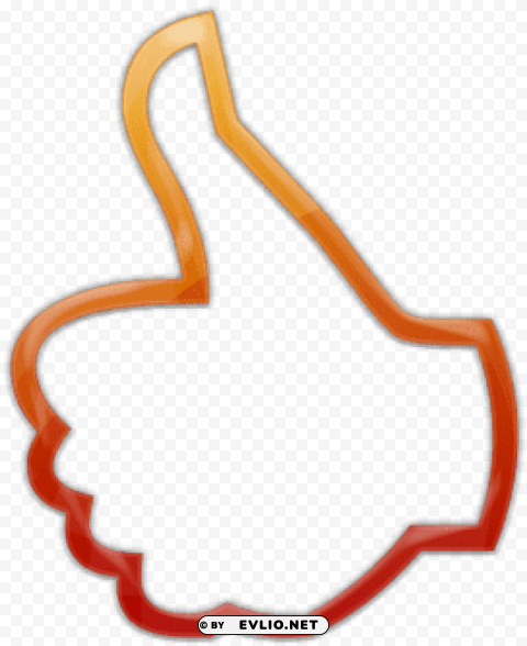 thumbs up black PNG Graphic with Clear Background Isolation