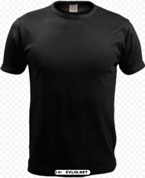 black t-shirt Clear Background PNG Isolated Element Detail