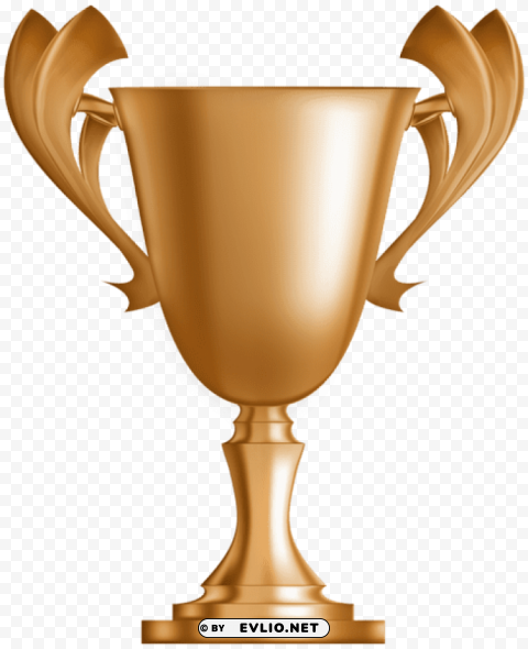 bronze cup trophy Isolated Element with Clear PNG Background