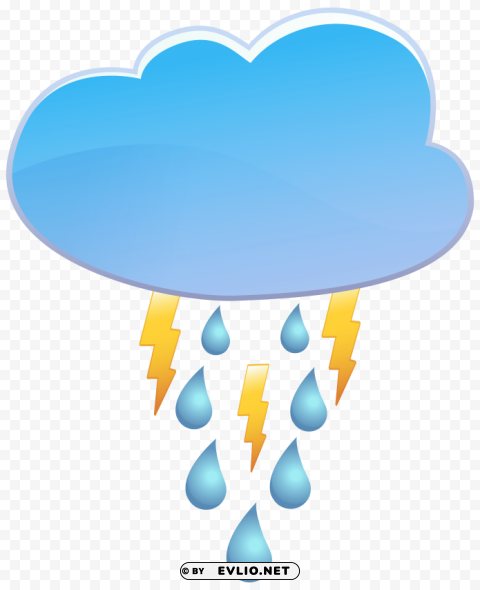 cloud rain and thunder weather icon Free PNG images with alpha channel compilation