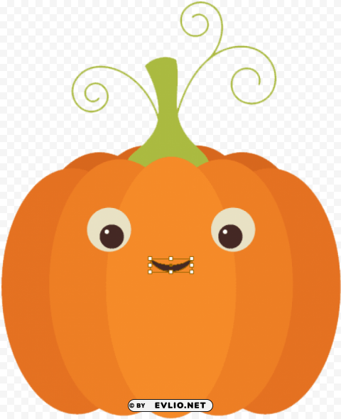 cute pumpkin Isolated Character in Clear Transparent PNG