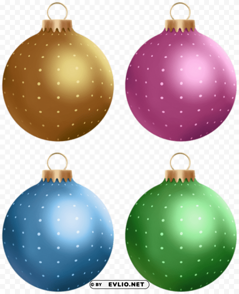 decorative christmas balls set Free PNG images with alpha transparency compilation